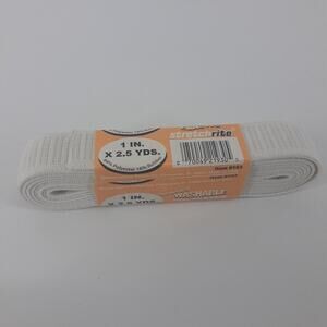 Stretchrite Non-roll Washable Polyester Elastic 1 in. x 2.5 Yds White wide